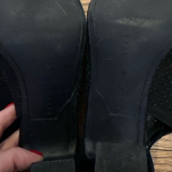 Kelly & Katie Heels Open Toe Black Size 6 - Picture 6 of 9